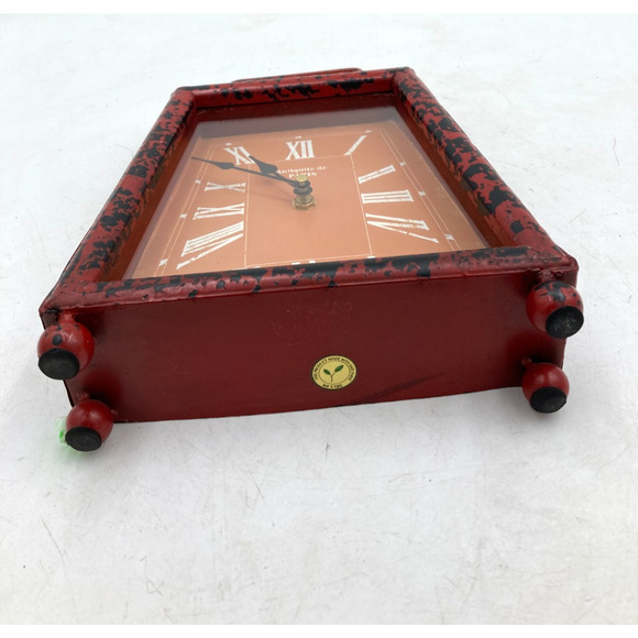 Antique de Paris Heavy Metal Retro Rustic Cowbell Farmhouse CLOCK 12.5"x8.5"‎ - Picture 2 of 8